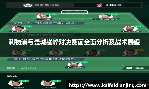利物浦与曼城巅峰对决赛前全面分析及战术展望